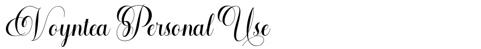 Voyntea Personal UseDemo