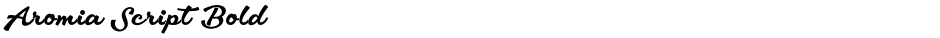 Aromia Script BoldDemo