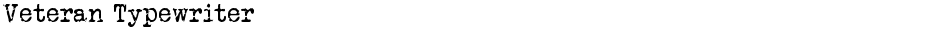 Veteran TypewriterDemo