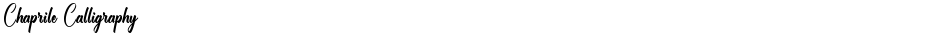 Chaprile CalligraphyDemo