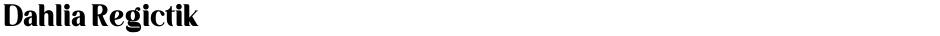 Dahlia RegictikDemo
