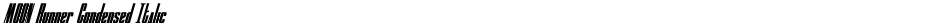 MOON Runner Condensed ItalicDemo