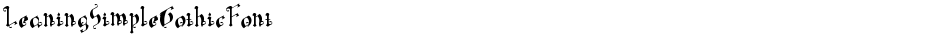 LeaningSimpleGothicFontDemo