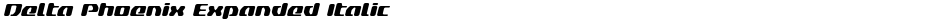 Delta Phoenix Expanded ItalicDemo