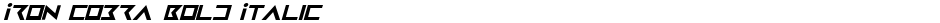 Iron Cobra Bold ItalicDemo