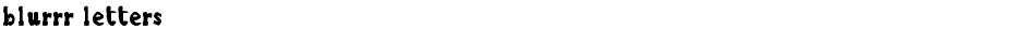 blurrr lettersDemo