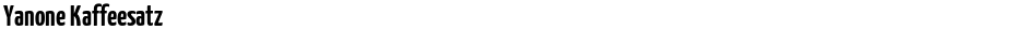 Yanone KaffeesatzDemo