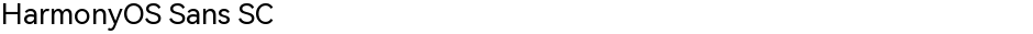 HarmonyOS Sans SCDemo
