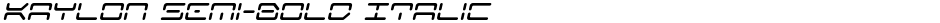 Kaylon Semi-Bold ItalicDemo