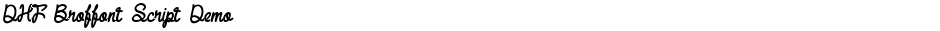 DHF Broffont Script DemoDemo