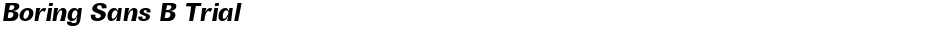Boring Sans B TrialDemo