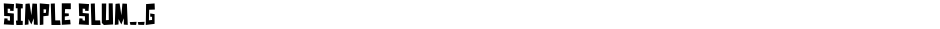Simple Slum__GDemo