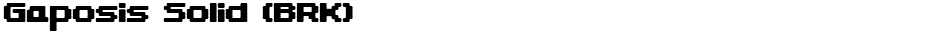 Gaposis Solid (BRK)Demo