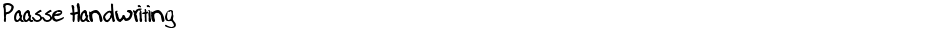Paasse HandwritingDemo