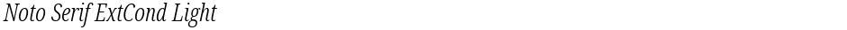 Noto Serif ExtCond LightDemo