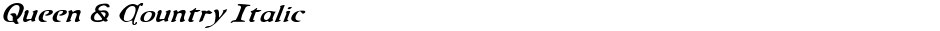 Queen & Country ItalicDemo