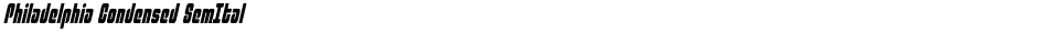 Philadelphia Condensed SemItalDemo