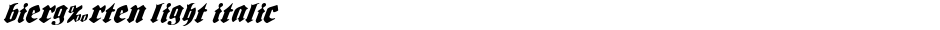 Bierg‰rten Light ItalicDemo