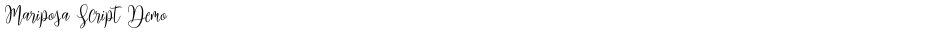 Mariposa Script DemoDemo