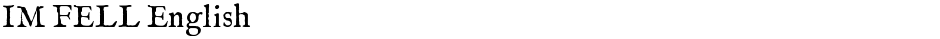 IM FELL EnglishDemo