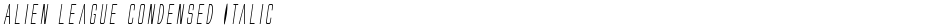 Alien League Condensed ItalicDemo