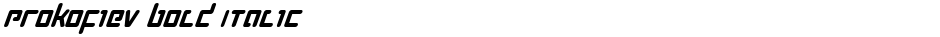 Prokofiev Bold ItalicDemo