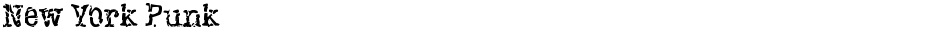 New York PunkDemo