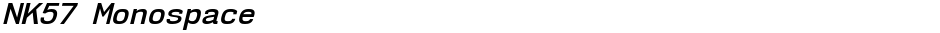 NK57 MonospaceDemo
