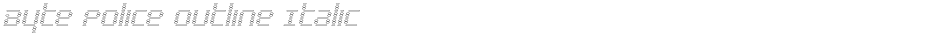 Byte Police Outline ItalicDemo