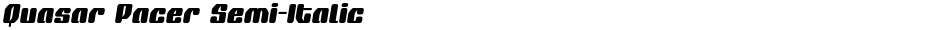 Quasar Pacer Semi-ItalicDemo