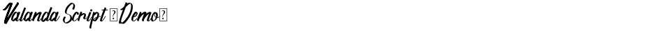 Valanda Script (Demo)Demo