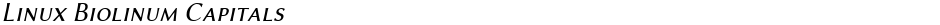 Linux Biolinum CapitalsDemo