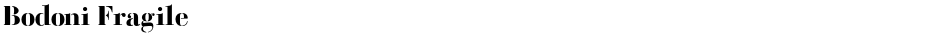 Bodoni FragileDemo