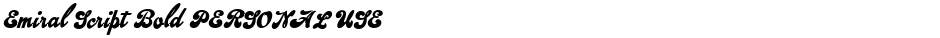 Emiral Script Bold PERSONAL USEDemo