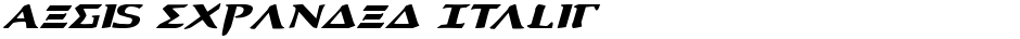 Aegis Expanded ItalicDemo