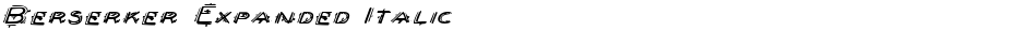Berserker Expanded ItalicDemo