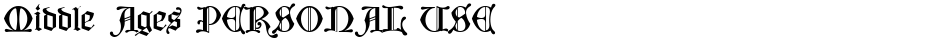 Middle Ages PERSONAL USEDemo