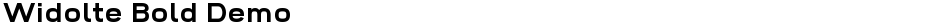 Widolte Bold DemoDemo