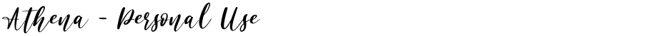 Athena - Personal UseDemo