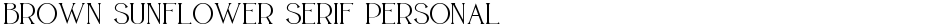 BROWN SUNFLOWER SERIF PERSONALDemo