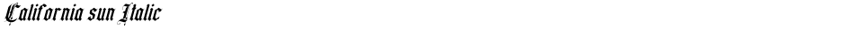 California sun ItalicDemo