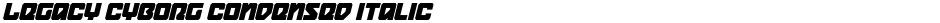 Legacy Cyborg Condensed ItalicDemo
