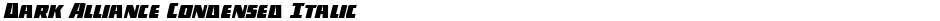 Dark Alliance Condensed ItalicDemo