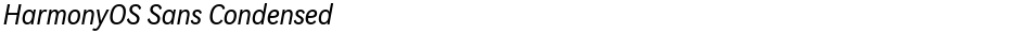 HarmonyOS Sans CondensedDemo