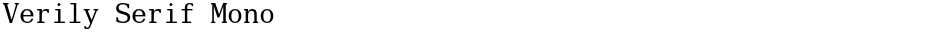 Verily Serif MonoDemo