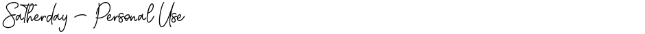 Satherday - Personal UseDemo