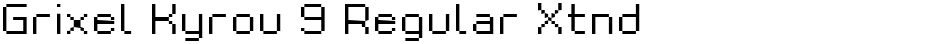 Grixel Kyrou 9 Regular XtndDemo