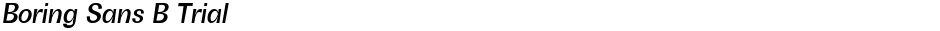 Boring Sans B TrialDemo