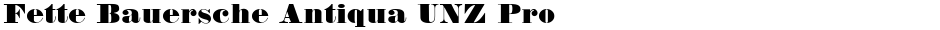 Fette Bauersche Antiqua UNZ ProDemo