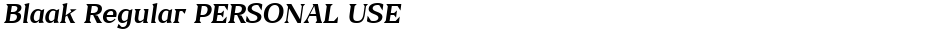 Blaak Regular PERSONAL USEDemo